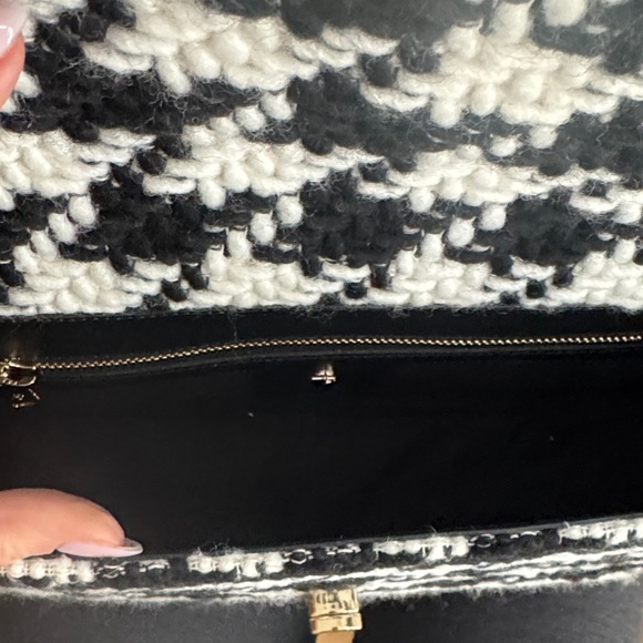 Anine Bing Nico Black and White Tweed Handbag - Picture 6 of 6
